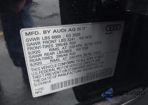 2018 Audi Q7 3.0T Premium z USA, uszkodzony, nr VIN WA1LAAF75JD000651